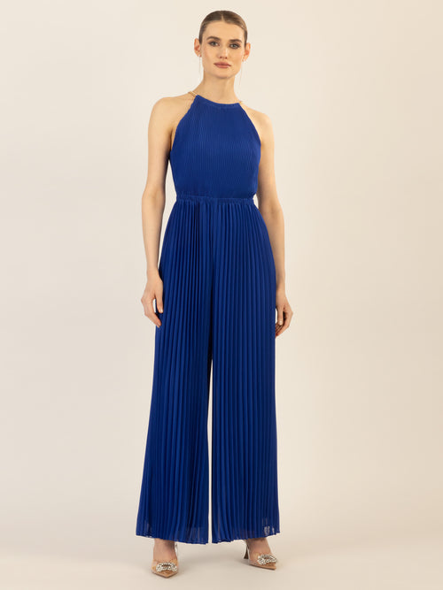 APART Plisseeoverall im Neckholder-Stil | royalblau image 1