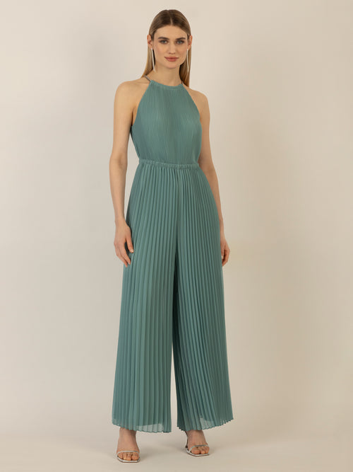 APART Plisseeoverall im Neckholder-Stil | jade image 1