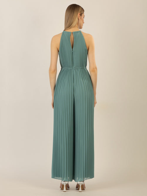 APART Plisseeoverall im Neckholder-Stil | jade image 1