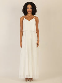 APART Abendkleid in 2in1 Optik | creme