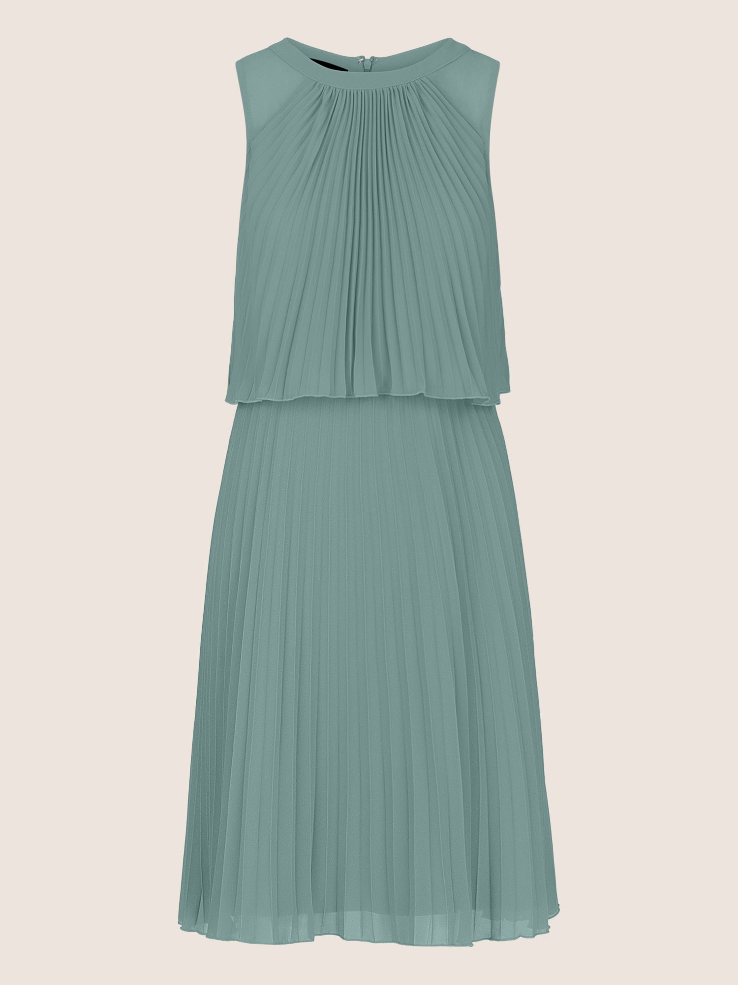 APART Cocktailkleid mit rundem Ausschnitt und schmalem , sichtbaren Halsring | jade