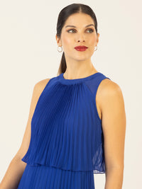 APART Cocktailkleid mit rundem Ausschnitt und schmalem , sichtbaren Halsring | royalblau
