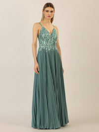APART Abendkleid mit Chiffon und aufwendiger Bestickung | jade