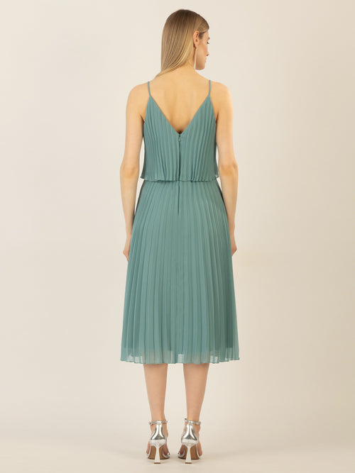 APART kurzes Plisseekleid in 2in1 Optik | jade image 1