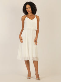 APART kurzes Plisseekleid in 2in1 Optik | creme