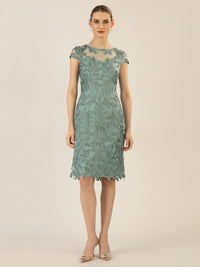 APART Cocktailkleid, aufwendig bestricktes Meshkleid | jade