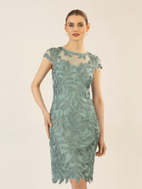 APART Cocktailkleid, aufwendig bestricktes Meshkleid | jade