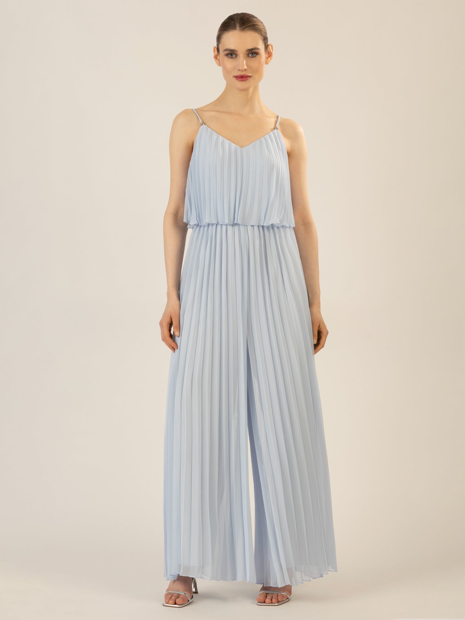 APART Plisseeoverall in 2in1 Optik | hellblau