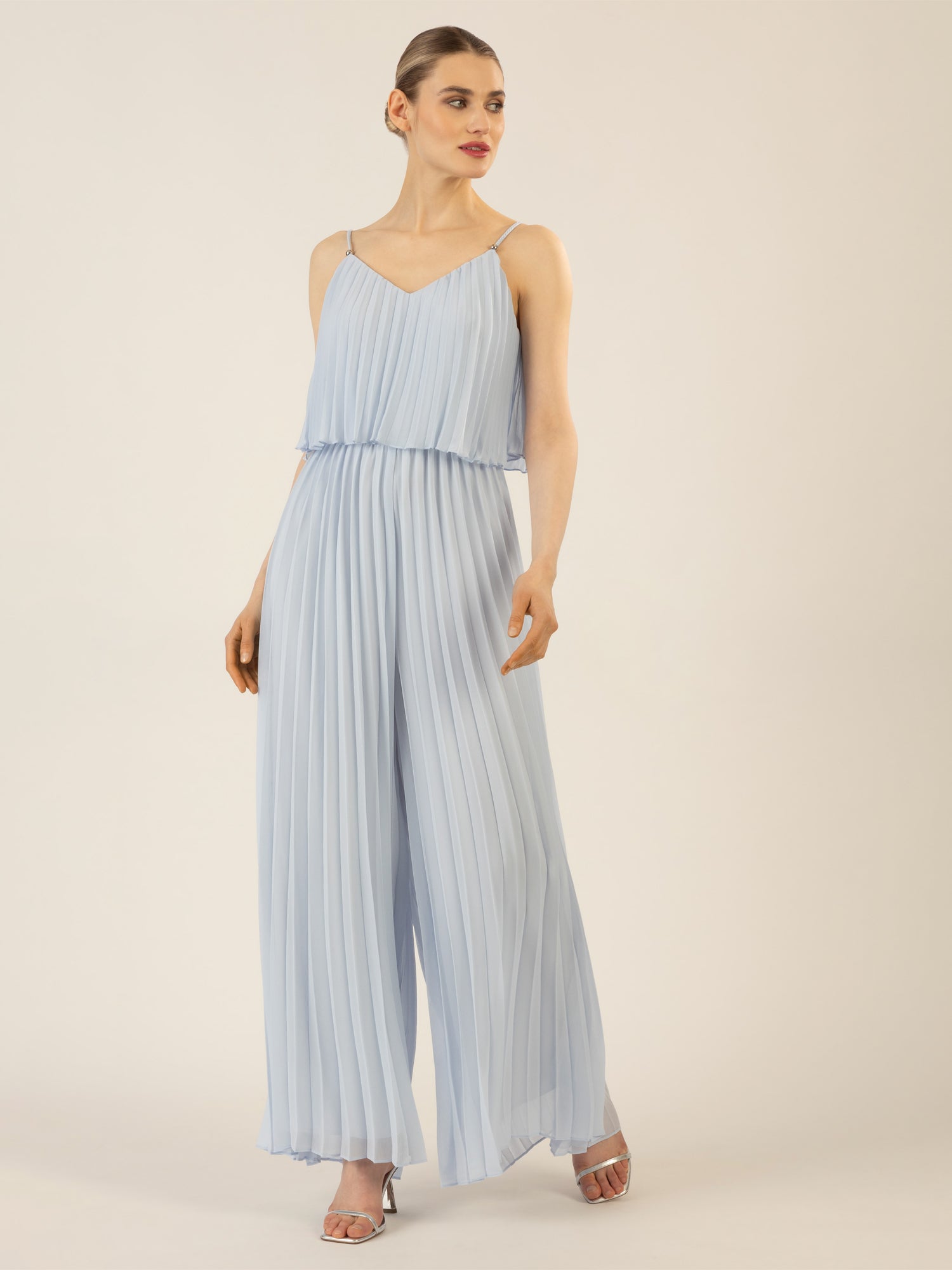 APART Plisseeoverall in 2in1 Optik | hellblau