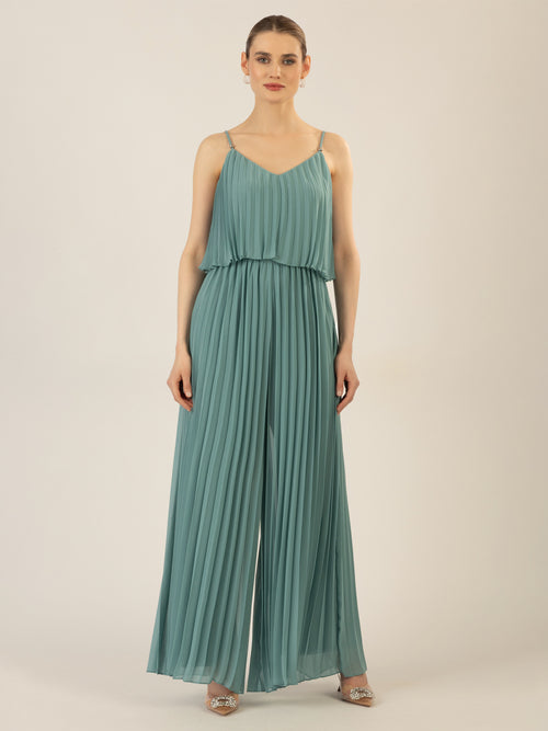 APART Plisseeoverall in 2in1 Optik | jade image 1