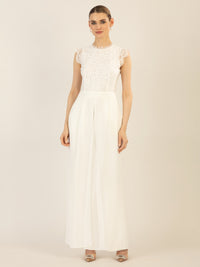 APART Overall mit Spitzenoberteil | creme