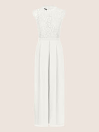 APART Overall mit Spitzenoberteil | creme