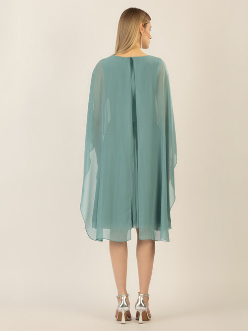 APART Cocktailkleid mit Chiffoncape und Plisseerock | jade image 1