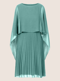 APART Cocktailkleid mit Chiffoncape und Plisseerock | jade
