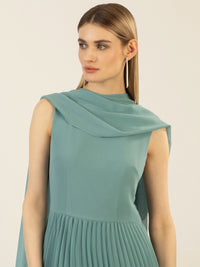 APART Cocktailkleid mit Chiffoncape und Plisseerock | jade