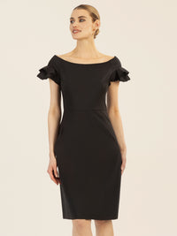 APART Cocktailkleid mit sehr weiten Ausschnitt | schwarz