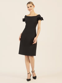 APART Cocktailkleid mit sehr weiten Ausschnitt | schwarz