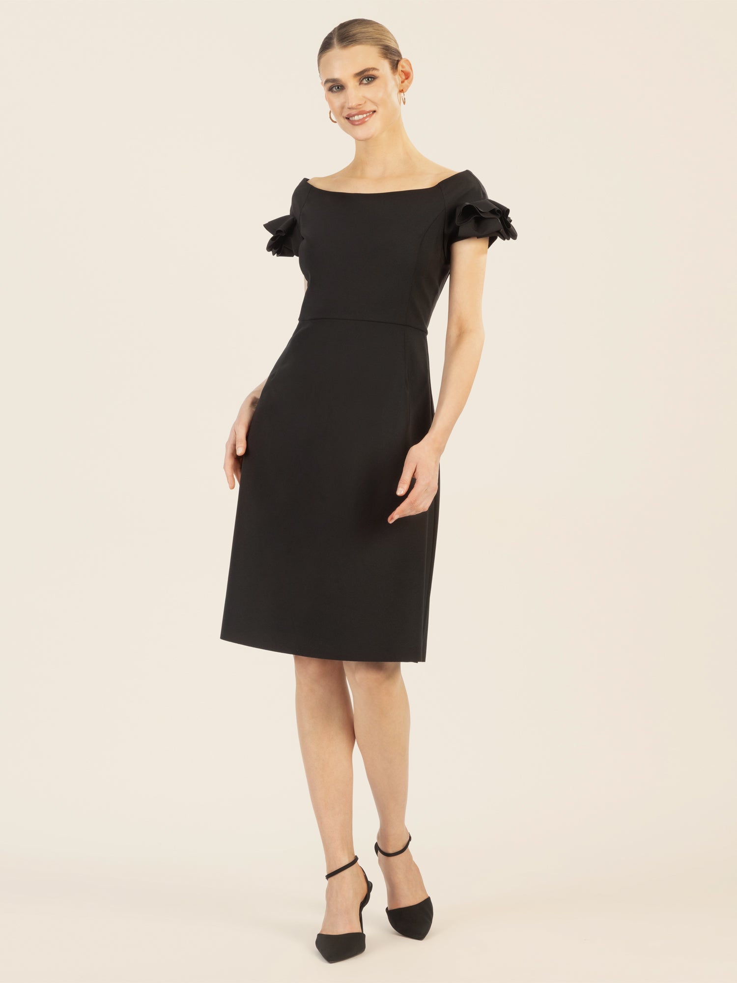 APART Cocktailkleid mit sehr weiten Ausschnitt | schwarz