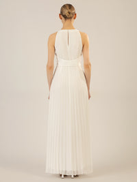 APART Chiffonkleid aus leicht körnigem, plissiertem Chiffon | creme