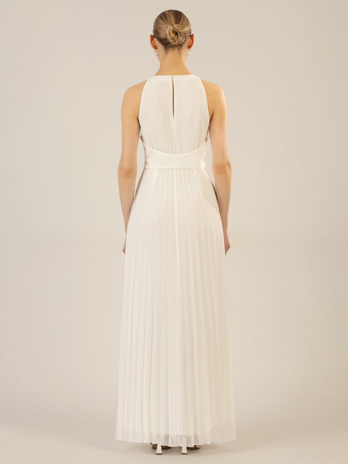 APART Chiffonkleid aus leicht körnigem, plissiertem Chiffon | creme image 1