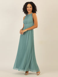 APART Chiffonkleid aus leicht körnigem, plissiertem Chiffon | jade