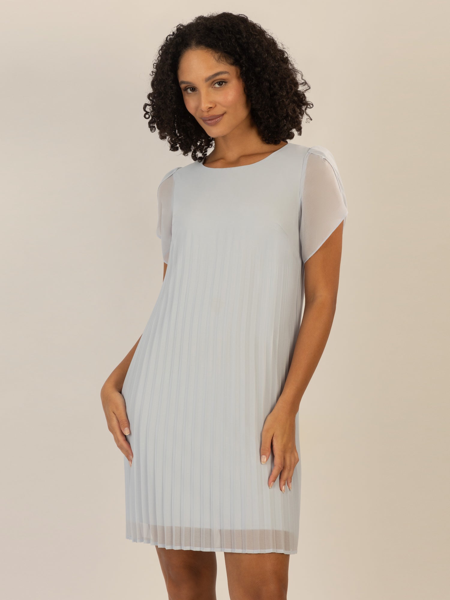 APART Chiffonkleid aus einem leicht körnigen Georgette | hellblau