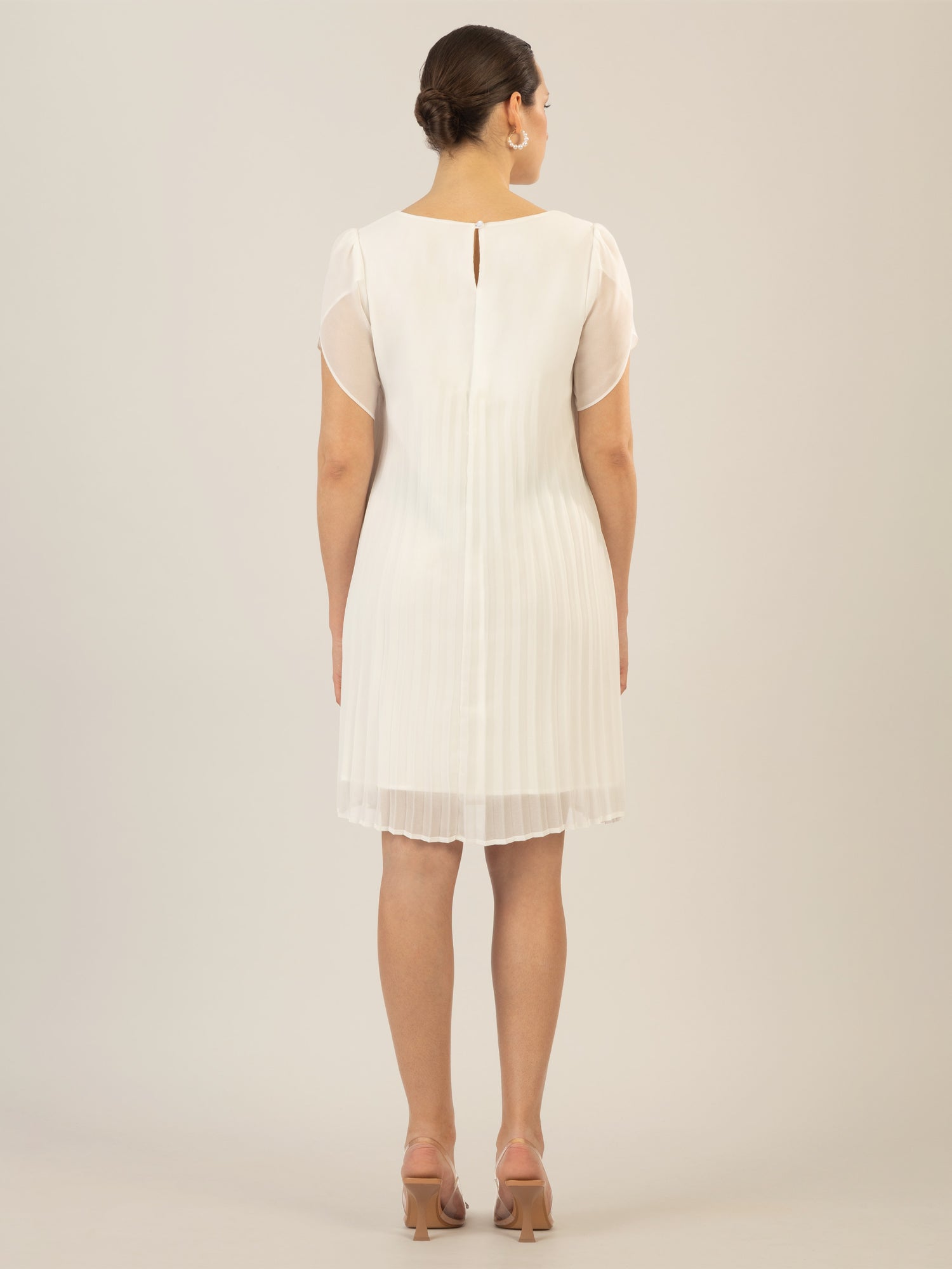 APART Chiffonkleid aus einem leicht körnigen Georgette | creme