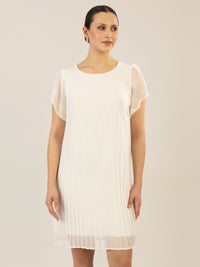 APART Chiffonkleid aus einem leicht körnigen Georgette | creme