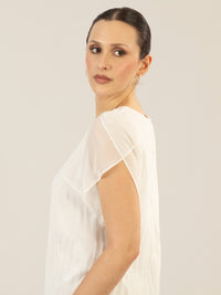 APART Chiffonkleid aus einem leicht körnigen Georgette | creme