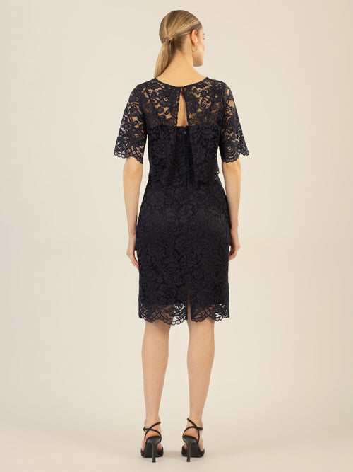 APART Spitzenkleid mit Spitzen-Bolerojäckchen | nachtblau image 1