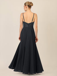 APART Glamourkleid mit Perlenstickerei | schwarz