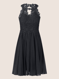 APART Cocktailkleid mit Cut-Out-Rücken | schwarz