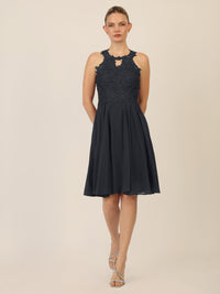 APART Cocktailkleid mit Cut-Out-Rücken | schwarz