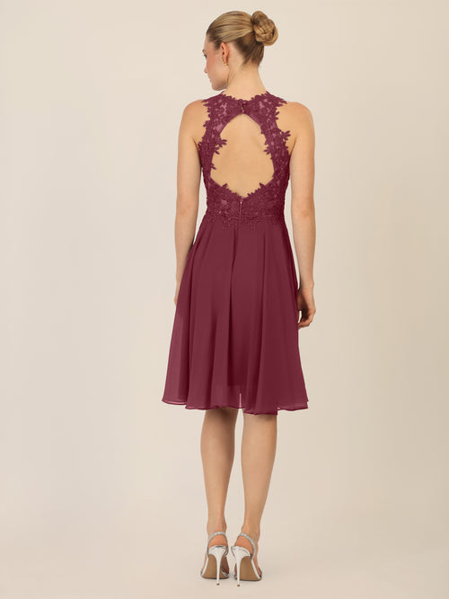 APART Cocktailkleid mit Cut-Out-Rücken | bordeauxrot image 1