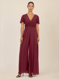 APART Chiffonoverall mit Brust Pads | bordeauxrot