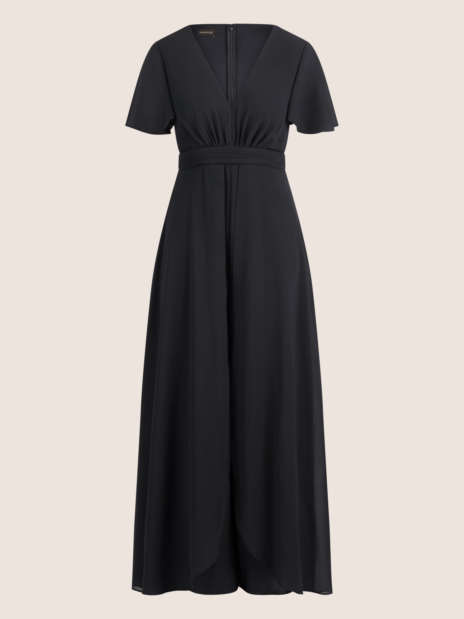 APART Chiffonoverall mit Brust Pads | schwarz