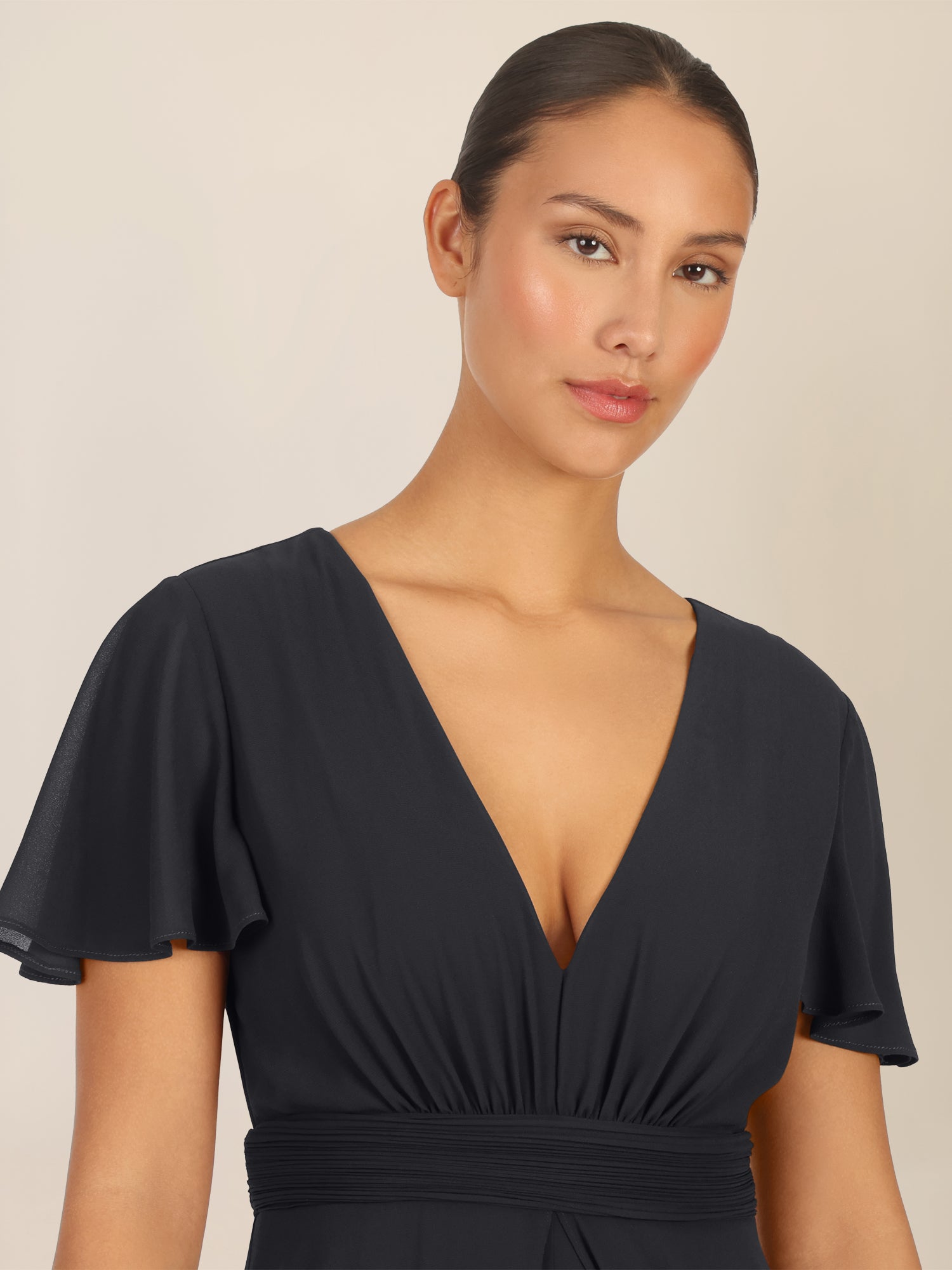 APART Chiffonoverall mit Brust Pads | schwarz