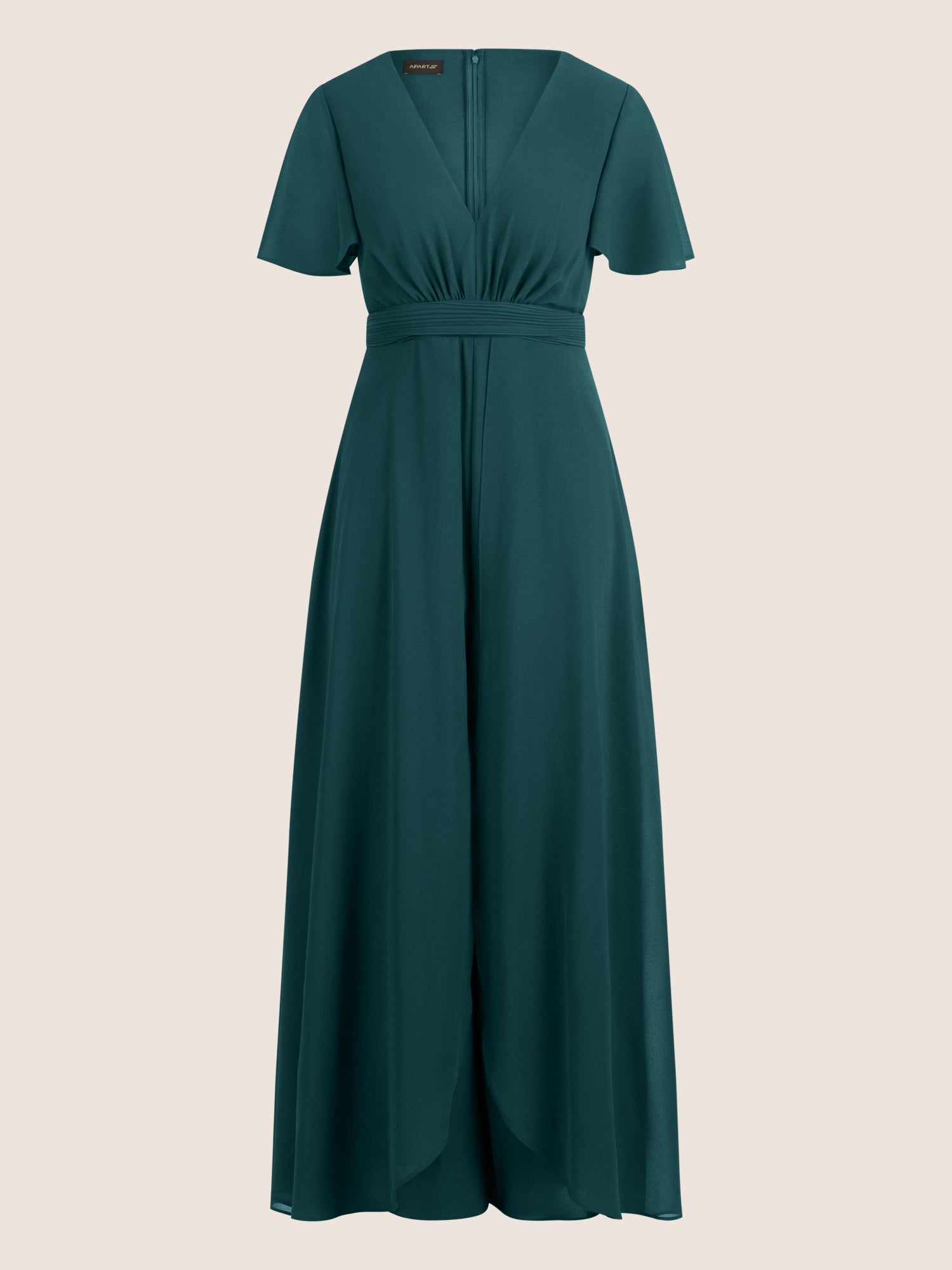 APART Chiffonoverall mit Brust Pads | dunkelgrün