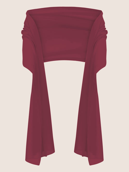 APART Chiffonschal mit weiblichem Aussehen | bordeauxrot image 1