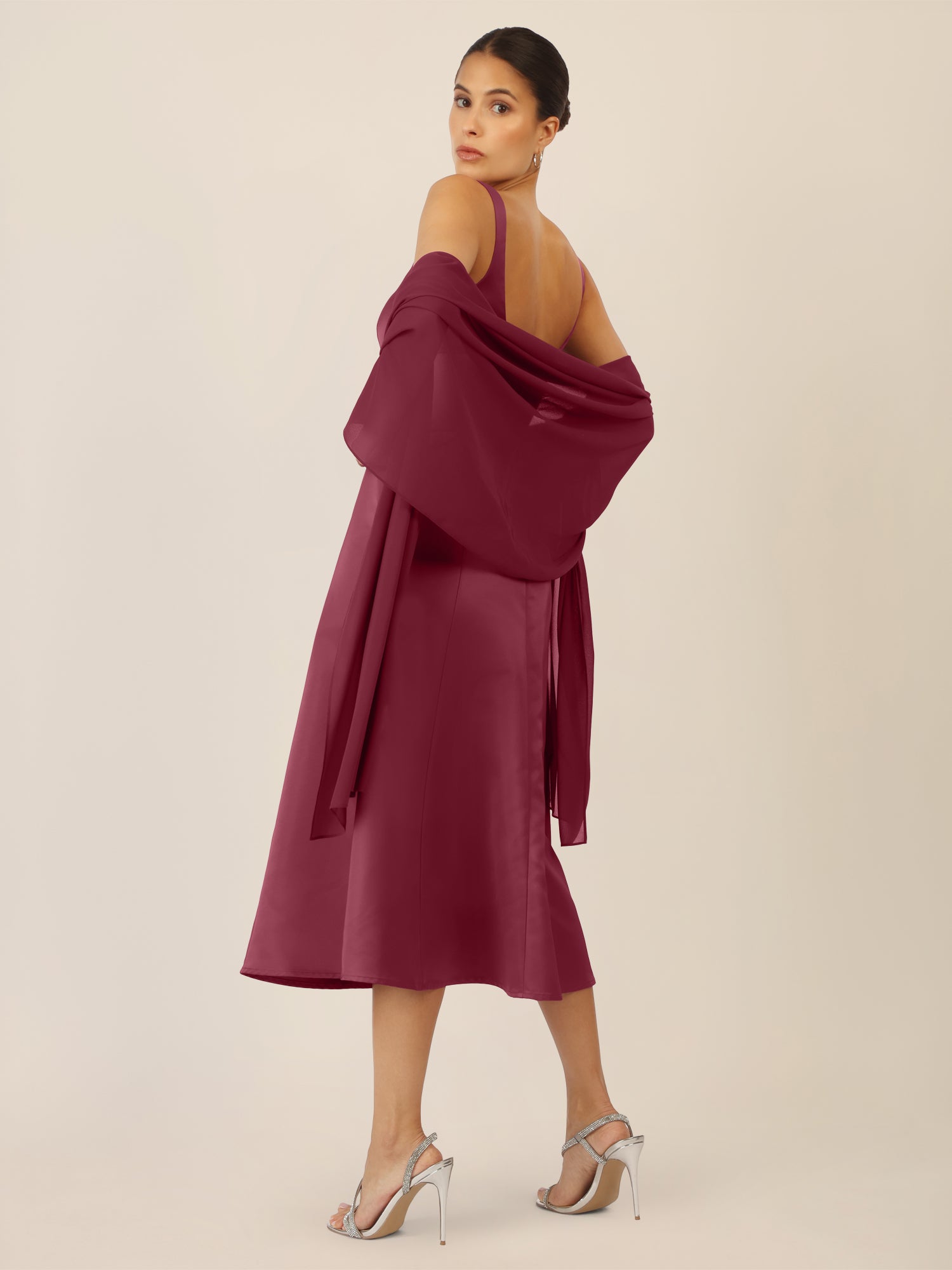 APART Chiffonschal mit weiblichem Aussehen | bordeauxrot