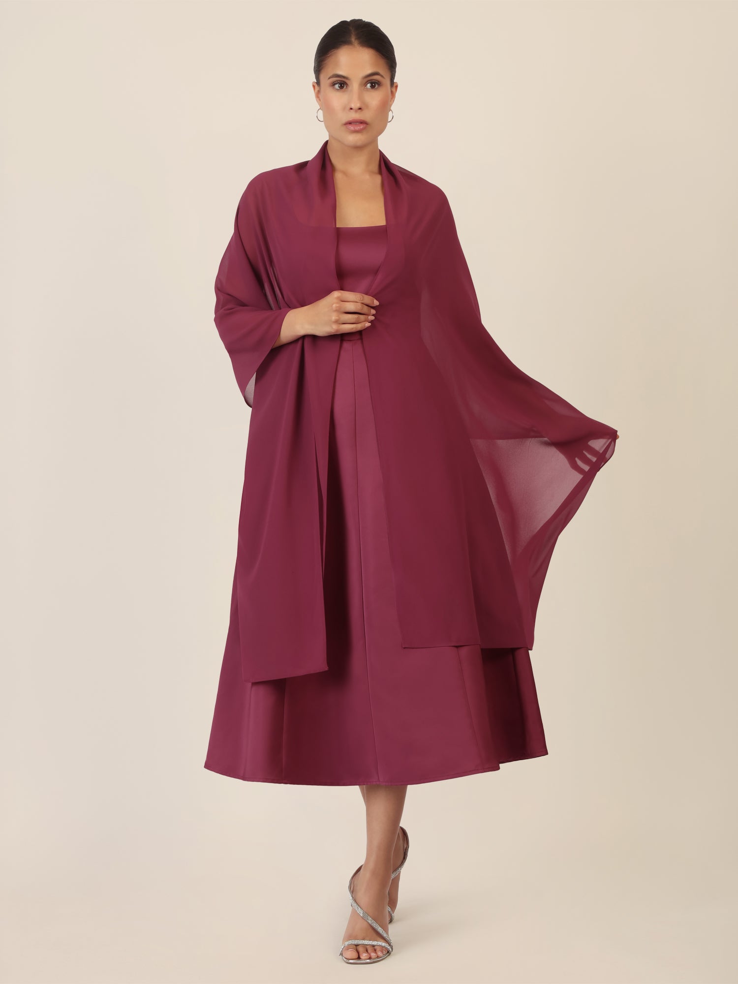 APART Chiffonschal mit weiblichem Aussehen | bordeauxrot