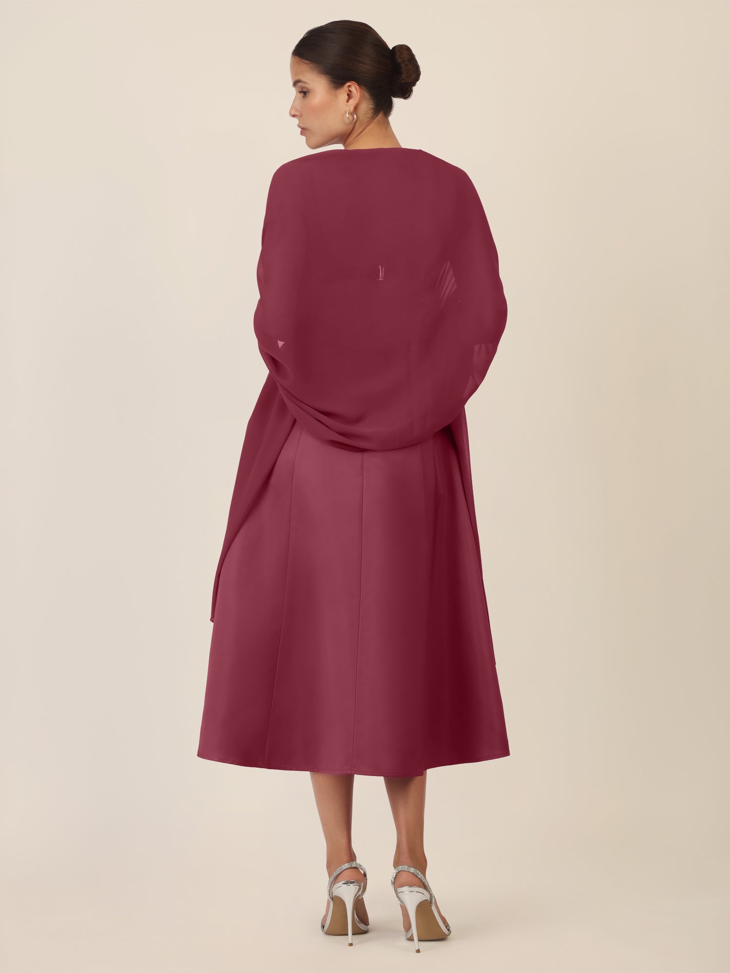 APART Chiffonschal mit weiblichem Aussehen | bordeauxrot