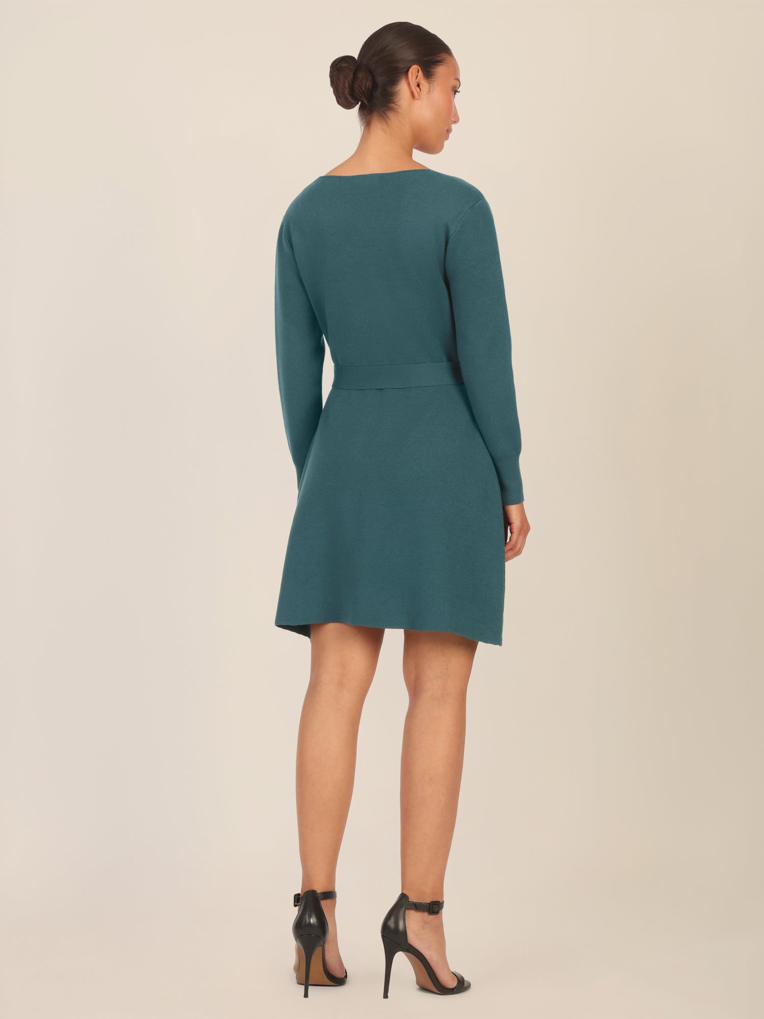 APART Strickkleid mit V-Ausschnitt | dunkelgrün