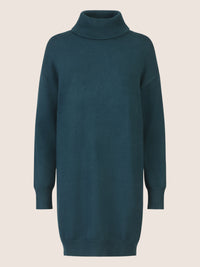 APART Overside Strickkleid mit überschnittene Schultern | dunkelgrün