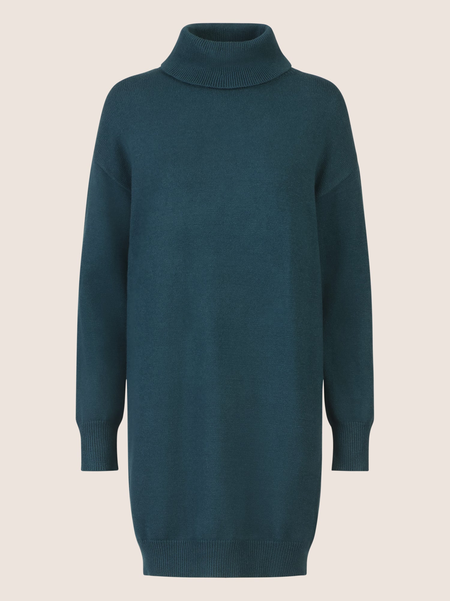 APART Overside Strickkleid mit überschnittene Schultern | dunkelgrün