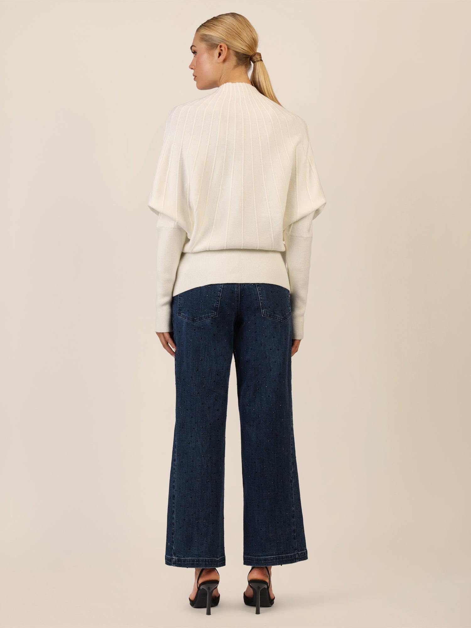 APART Pullover mit Fledermausärmeln | creme