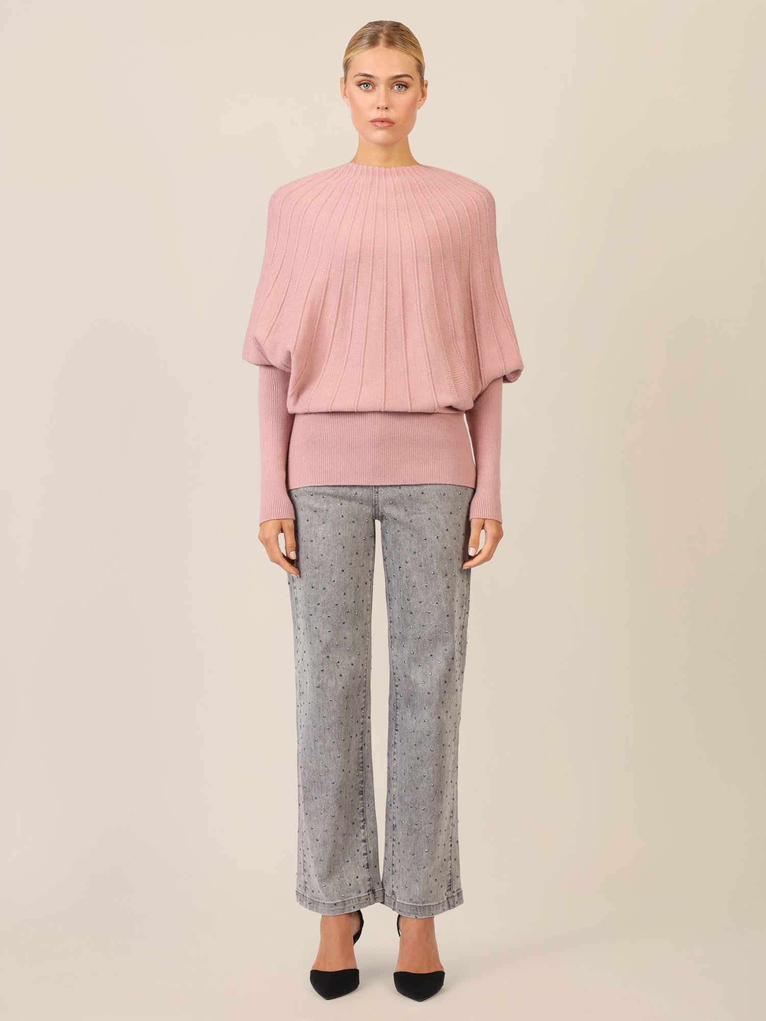 APART Pullover mit Fledermausärmeln | mauve