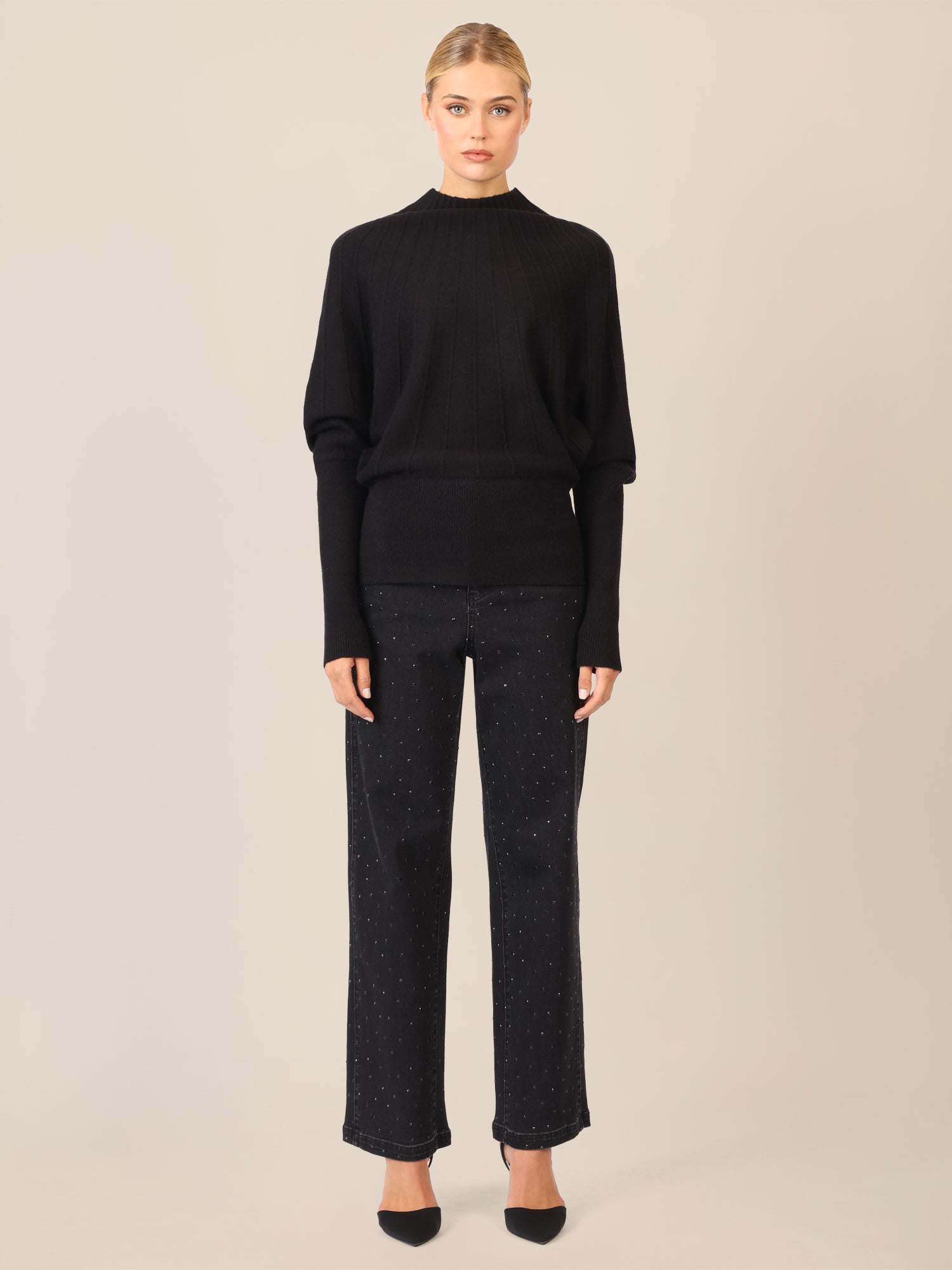 APART Pullover mit Fledermausärmeln | schwarz