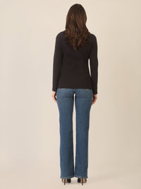 APART Pullover mit Cut-out-Detail | schwarz