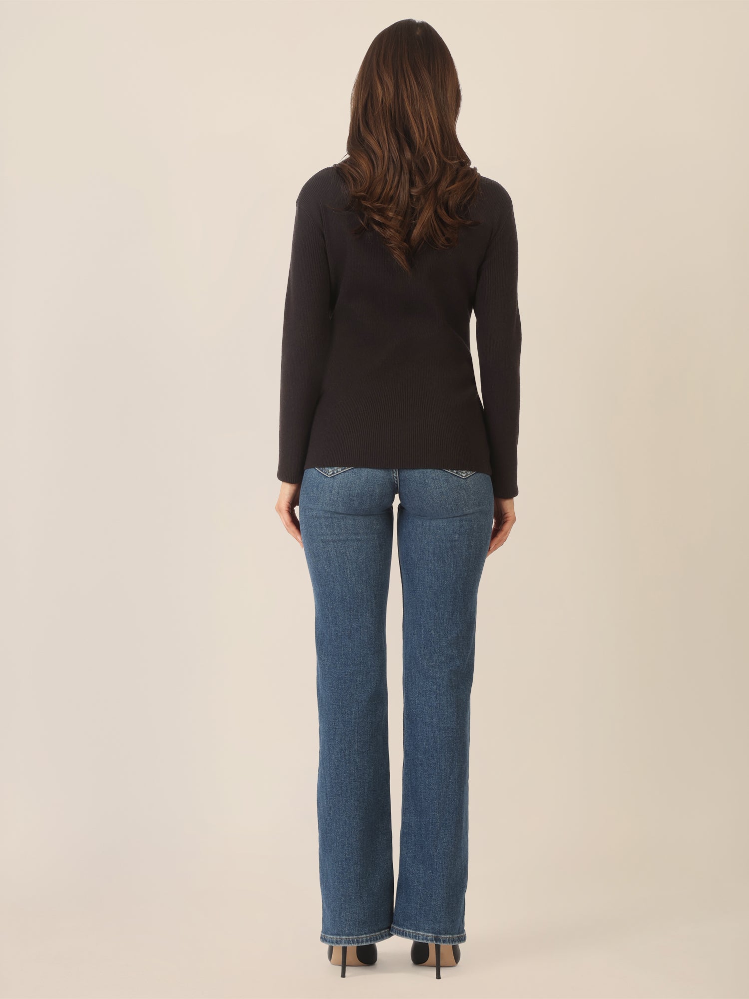 APART Pullover mit Cut-out-Detail | schwarz